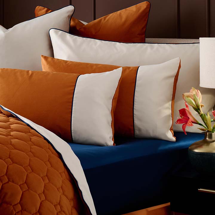 Kylie Duvet Cover Set Orange
